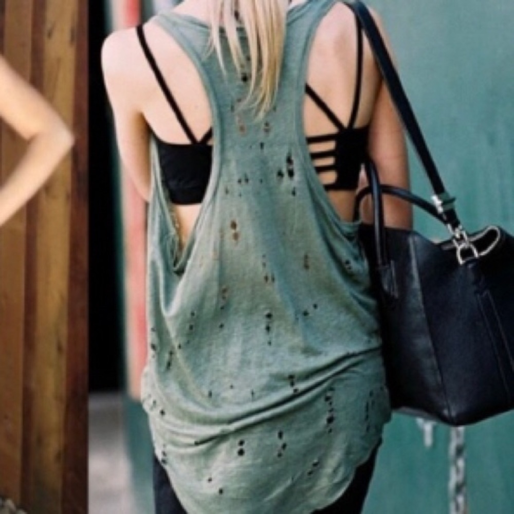 IRO Doris Distressed Racerback Top - Picture 5 of 7